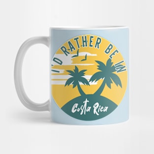 I'd Rather Be In Costa Rica with Vintage Sunset Graphic Mug